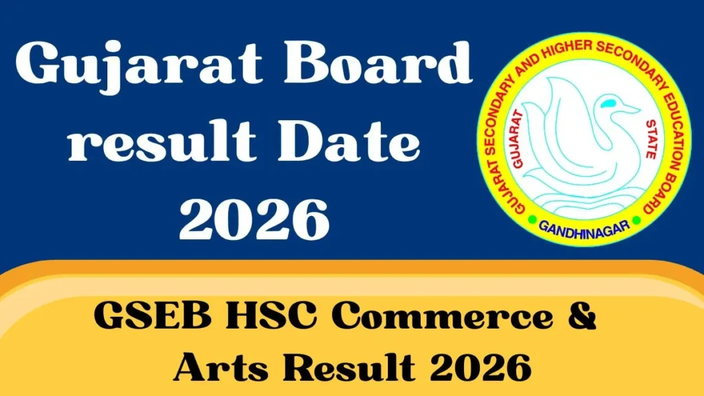 GSEB HSC Commerce & Arts Result 2026