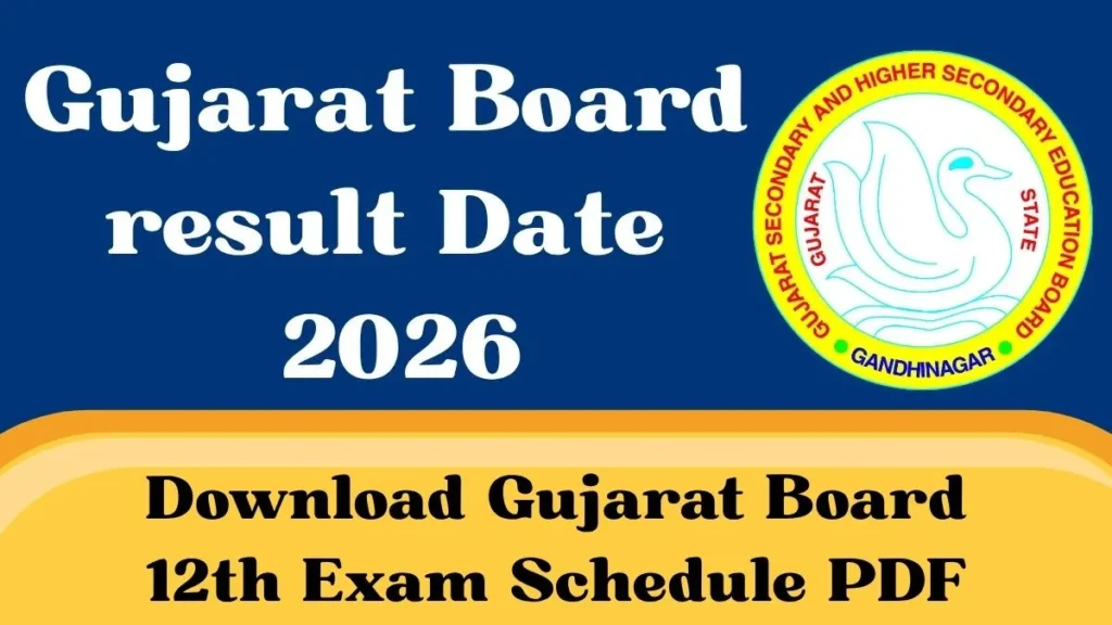 GSEB HSC Time Table 2026