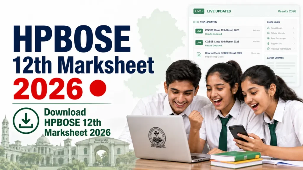 Download HPBOSE 12th Marksheet 2026