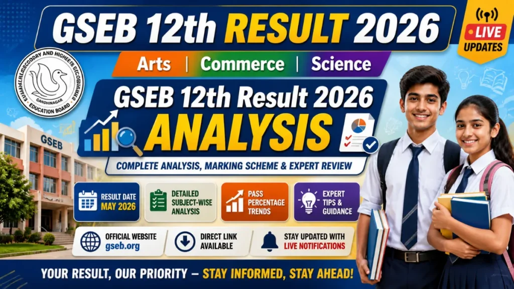 GSEB 12th Result 2026 Analysis